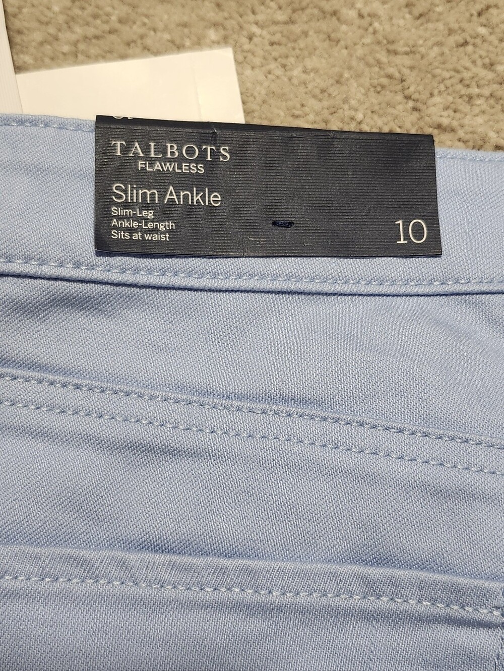 NWT Talbots Flawless Slim Ankle Light Blue Jeans Women's Size 10 Originally $95 - Picture 4 of 6